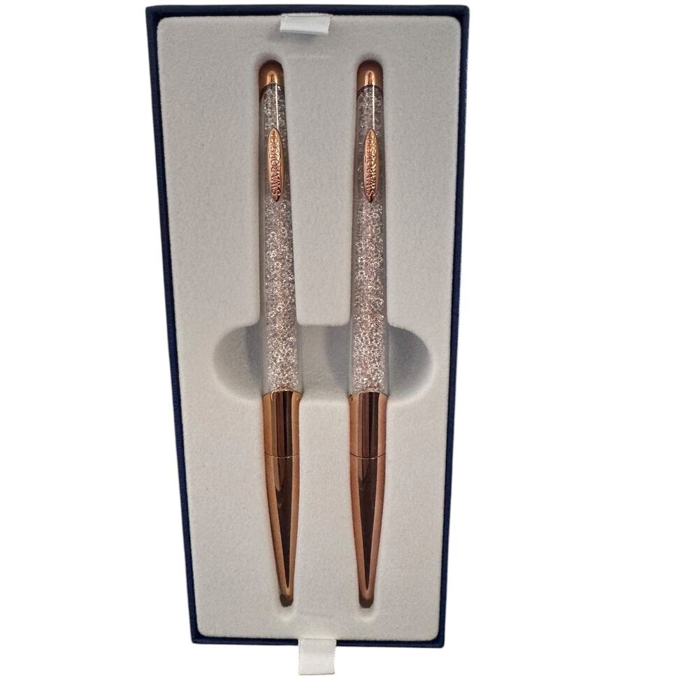 Swarovski Crystalline Nova Ballpoint Pen boxed Set Rose gold damage